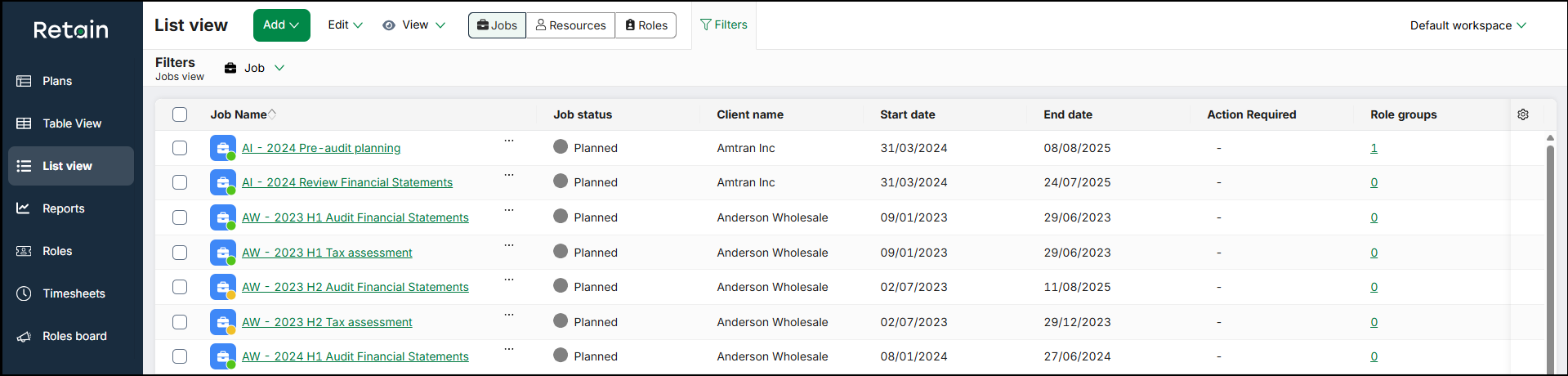 List view