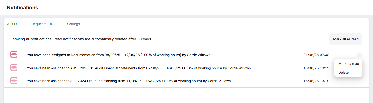 Notification responses