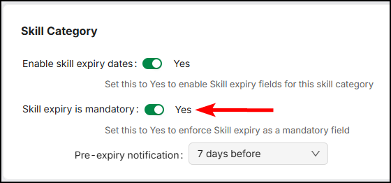 Make Skill expiry mandatory